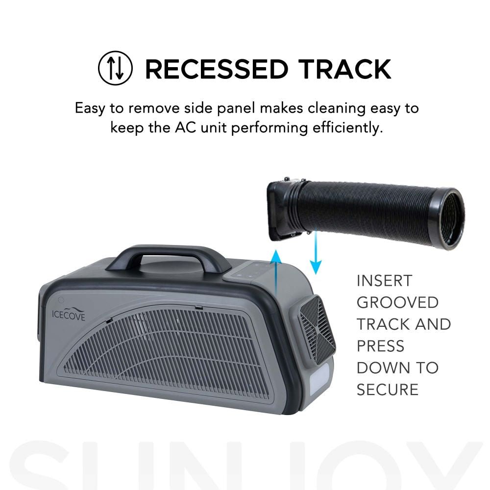 SUNJOY IceCove Portable Air Conditioner with 1 Power Bank for Outdoor Tents and Indoors - Gray