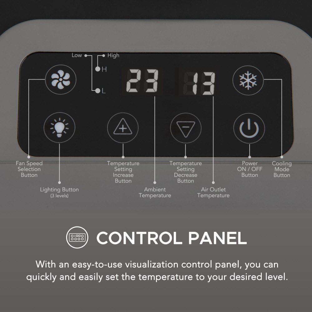 SUNJOY IceCove Portable Air Conditioner with 2 Power Bank for Outdoor Tents and Indoors - Gray