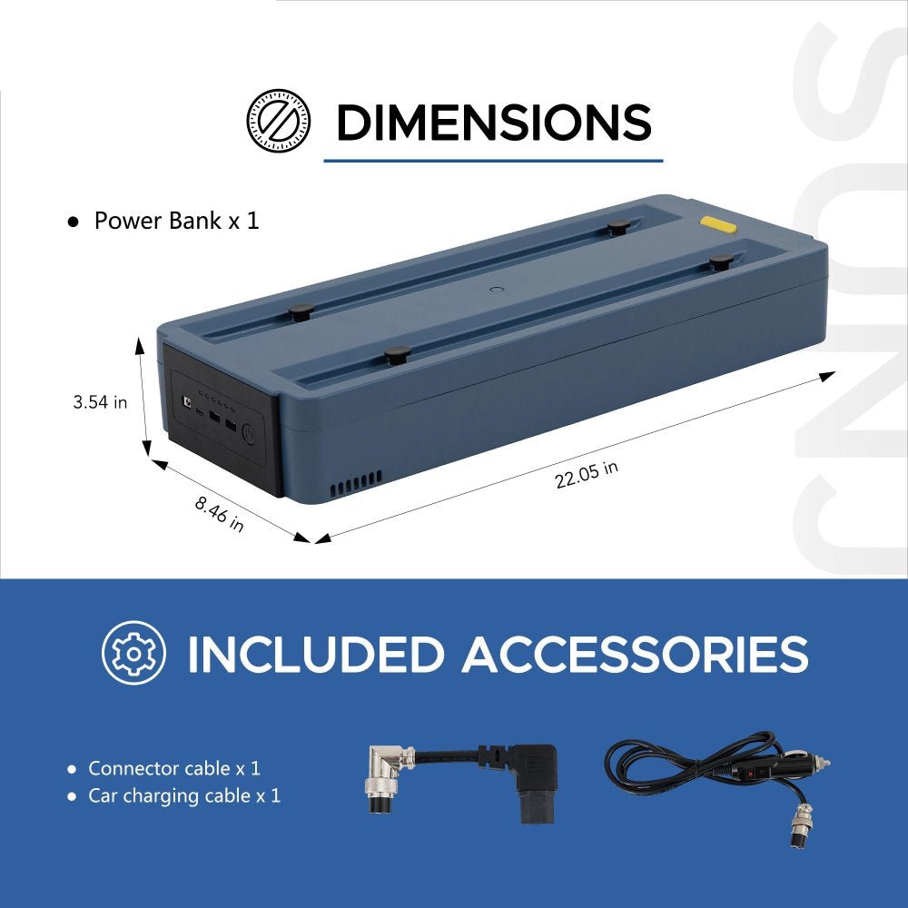 SUNJOY IceCove Portable Air Conditioner with Power Bank and Solar Panel for Outdoor Tents and Indoors - Blue