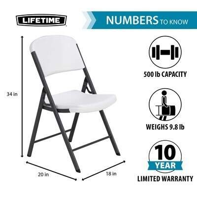 Lifetime 8-Foot Stacking Tables (12) and Chairs Combo (96) - Commercial