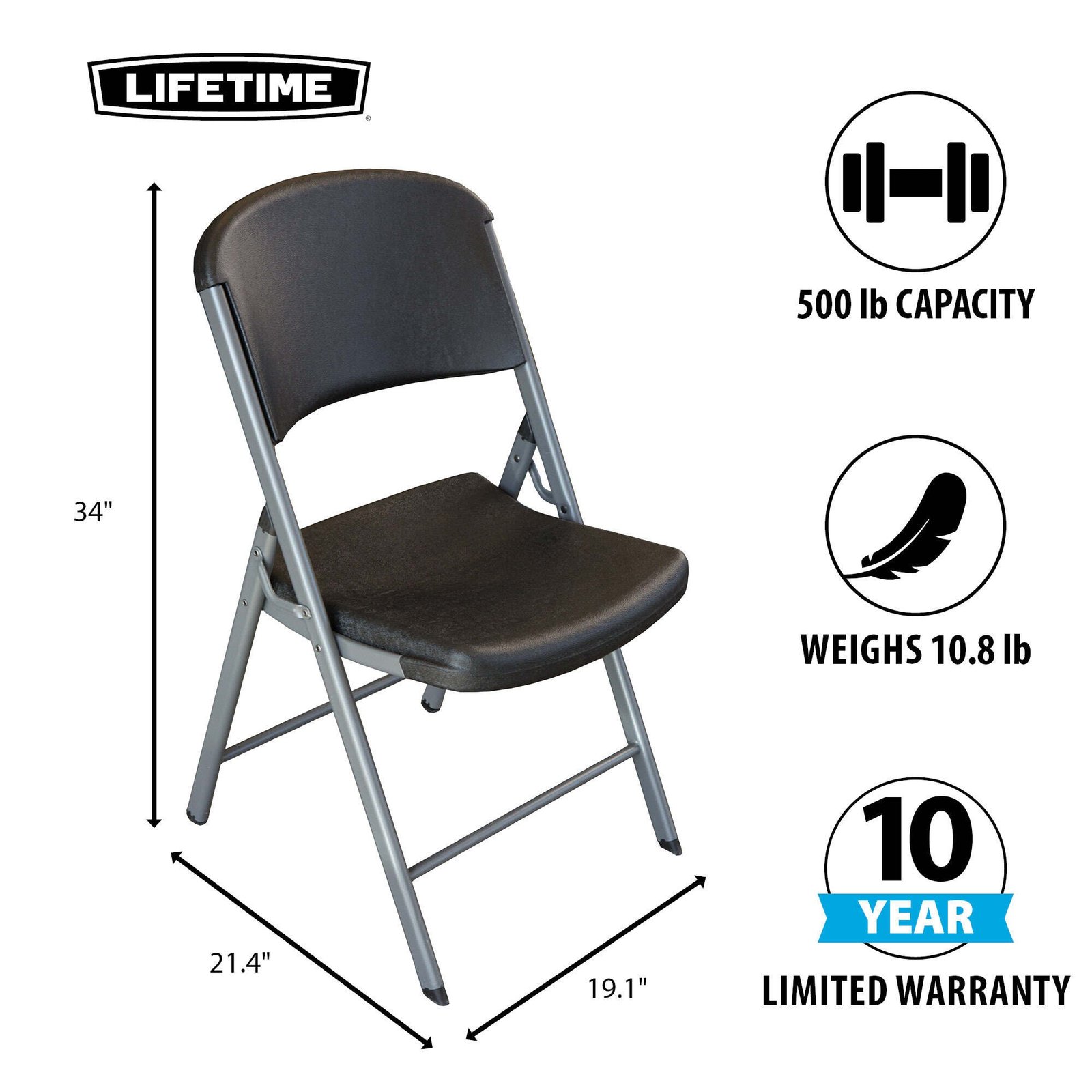 Lifetime 8-Foot Stacking Table (4) and Chairs Combo (32) - Commercial