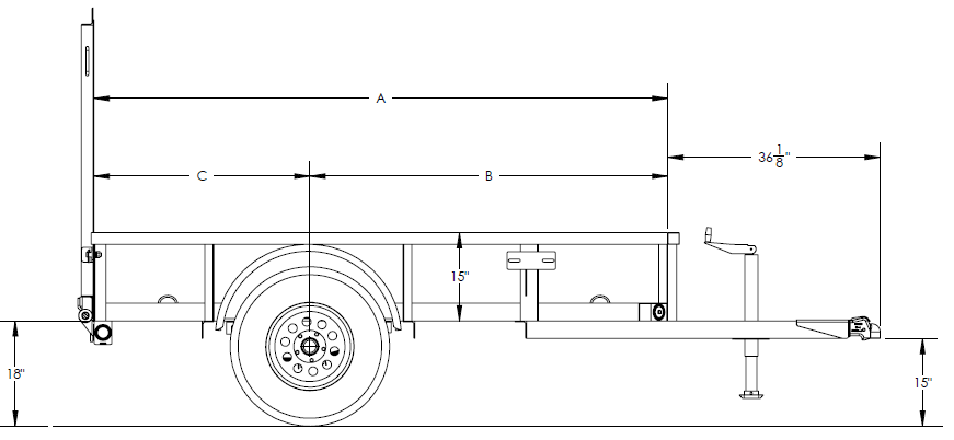 Big Tex Single Axle Utility Trailer