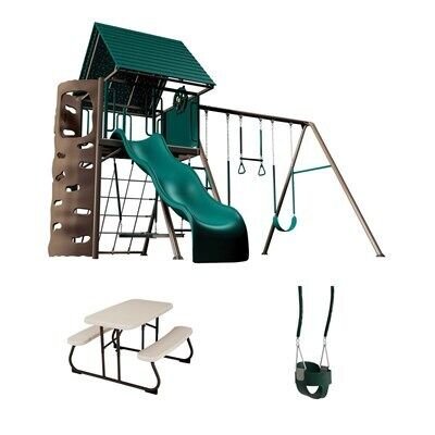 Lifetime Big Stuff ®  Swing Set with Bucket Swing and Children's Picnic Table