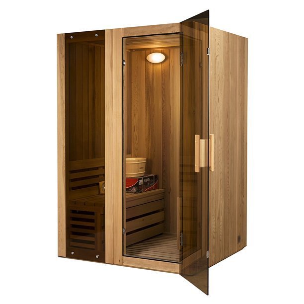 ALEKO StI2ced Cedar Indoor Wet Dry Sauna Steam Room